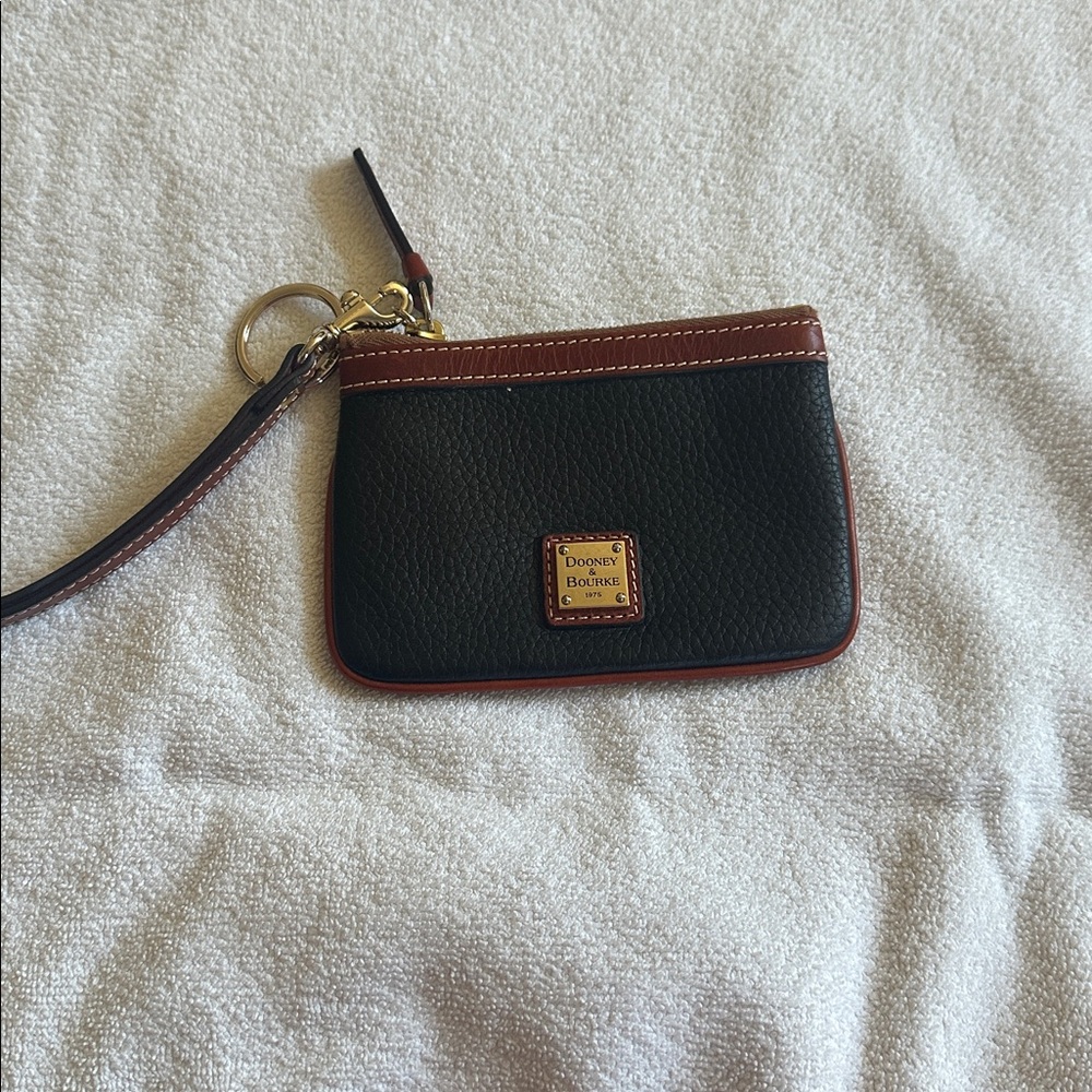 Dooney & Bourke Black and Brown Leather Pouch